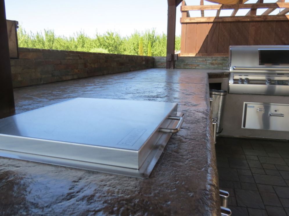 An image of finished concrete countertops in Cerritos.