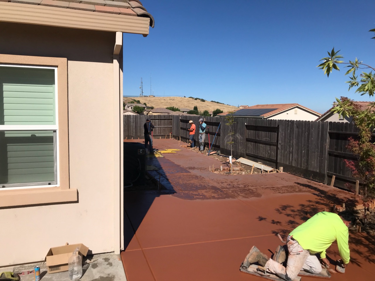 An image of colored concrete contractor in Cerritos.