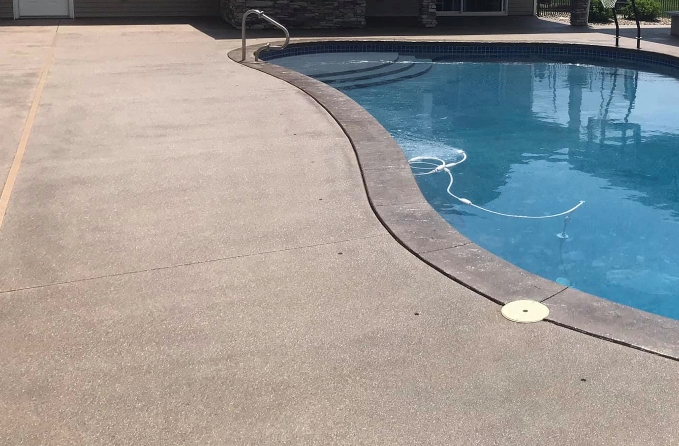 this image shows pool deck in Cerritos, California
